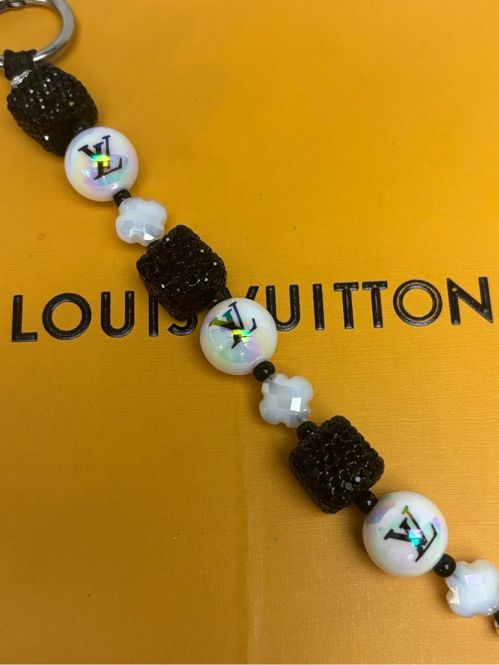 Louis Vuitton Rhinestone Clover Bag Charm 7 inches